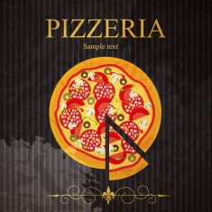 The concept of Restaurant menu for pizzeria Vector illustration