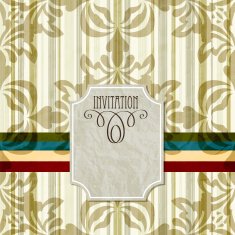 Vector Vintage invitation N2