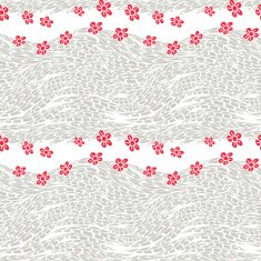 Seamless pattern with red flowers N6