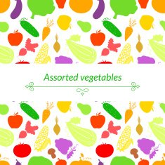 Vegetables vector background N13