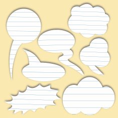 Paper speech bubble Dialog cloud