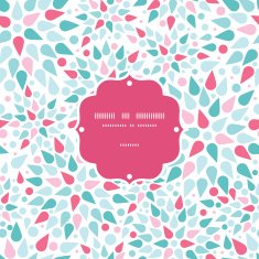 Vector abstract colorful drops frame seamless pattern background