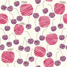 Endless cherry and apple texture endless fruit background Fruit ornament