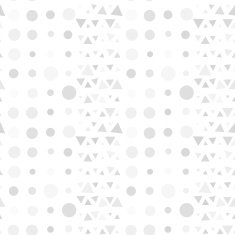 Seamless pattern of circles and triangles gray on white background N2