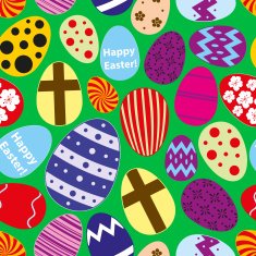 various color Easter eggs design seamless pattern eps10
