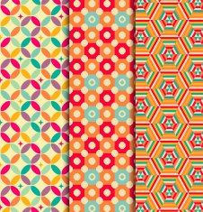 Colored geometric patterns background