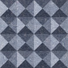 Paper pyramids stacked for seamless background coffered panelin N5