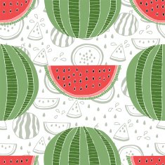 Seamless pattern of watermelons