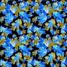 Seamless texture with colored watercolor maple leaves N19