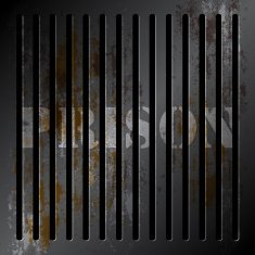 metallic grille of prison