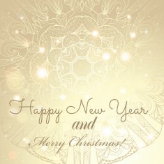 New Year greeting card Congratulations on Christmas N5