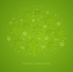 Merry Christmas greeting card with snowflakes N5
