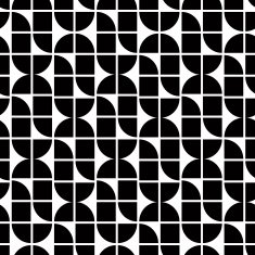 Black and white abstract geometric seamless pattern contrast N7