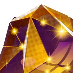 Plastic grain fond with colorful dimensional geometric template N4