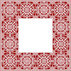 White Lace Doily Square Frame