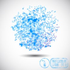 Watercolor spray shape vector N2