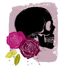 Roses and skull