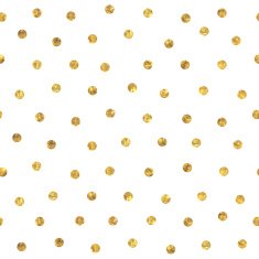 Seamless polka dot golden pattern