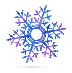 watercolor snowflake N17