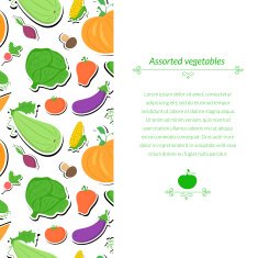 Vegetables vector background N14