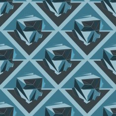 Crystal Seamless 3D Geometric background N3