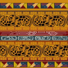 Seamless ethnic texture with leopard