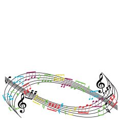 Music notes background stylish musical theme composition N2