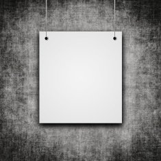 blank hanging on grunge wall