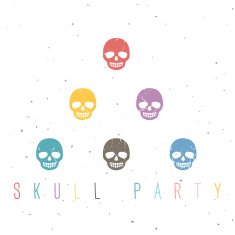 Vintage sugar skulls on white background