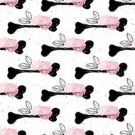 Floral bones background