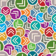 Circles and arrows seamless background