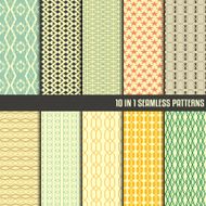10 in 1 collection of seamless patterns