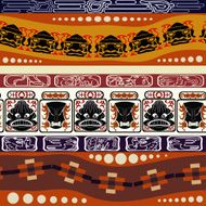 Seamless Indian pattern with masks
