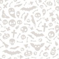 Halloween Symbols Seamless Pattern Light N2