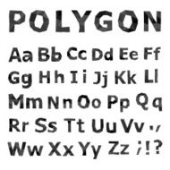Alphabet Polygonal font set N2