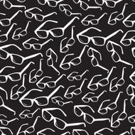 white and black eyeglassess seamless pattern eps10