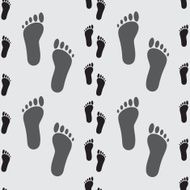 human footprints gray seamless pattern eps10