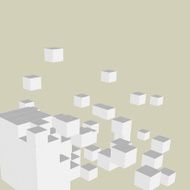 gray cube model background N2
