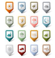 Colorful set pointers for weather