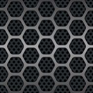 Hexagon Metal Grill Seamless Background Vector N2