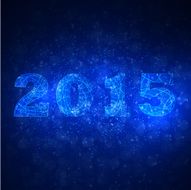 Abstract space background with 2015
