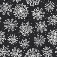 Hand drawn snowflakes Seamless pattern N2