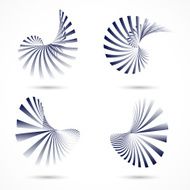 set of abstract gray stripe pattern icon for design