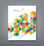 Cover report abstract colorful geometric template N2
