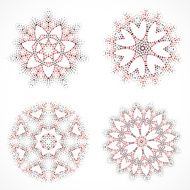 set of abstractcolor color floral pattern icon N4