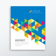 Cover annual report colorful triangles geometric N2
