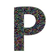 multicolor letter P