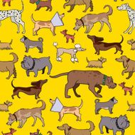 Seamless Happy Dogs