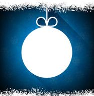 Christmas paper ball on blue background N2