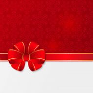 Christmas background with red ribbon N4